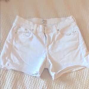 J. Crew white denim shorts low/midrise 4” inseam